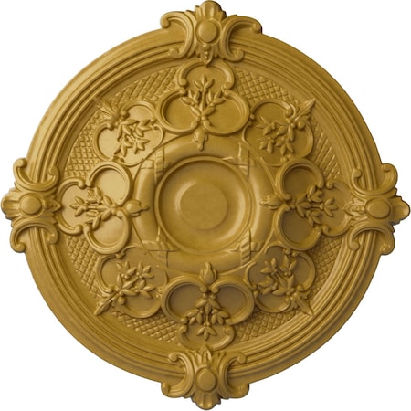 Ekena Millwork Hamilton Ceiling Medallion (Fits Canopies up to 3 3/4"), 17 3/8"OD x 1 3/4"P, Iridescent Gold CM17HAIGS